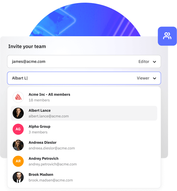 Custom software dashboard